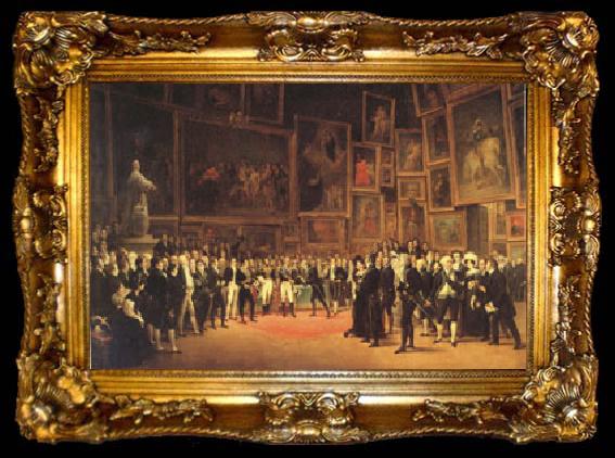 framed  Francois-Joseph Heim Charles X Distributing Awards to the Artists Exhibiting at the Salon (mk05), ta009-2